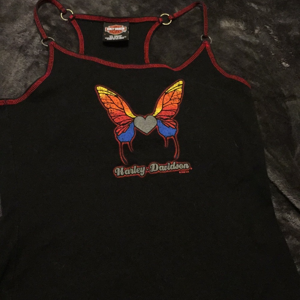 Harley Davidson  butterfly tank top - large